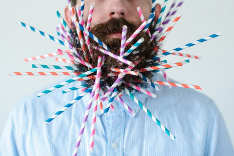 straws in a beard