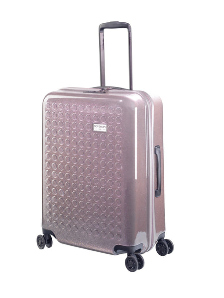 silver glitter suitcase