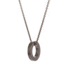 133 D - Solid Circle Pendant - Black Rhodium plated brass