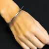423 C - Flat Round Bracelet - Rhutenium-plated brass