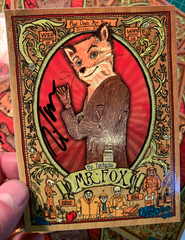 Signed Fantastic Mr Fox Silkscreen Stickers