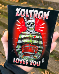 (3) New! JUMBO Zoltron Loves You Stickers