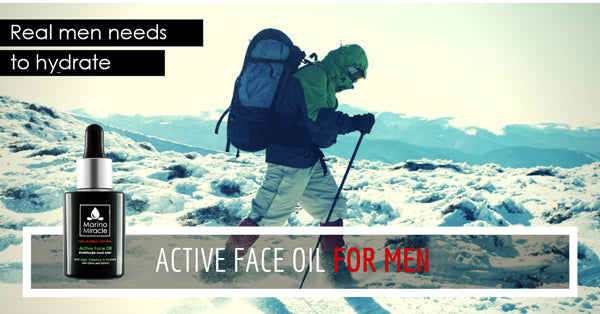 real men needs to hydrate with active face oil