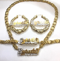 teddy bear necklace and bracelet set