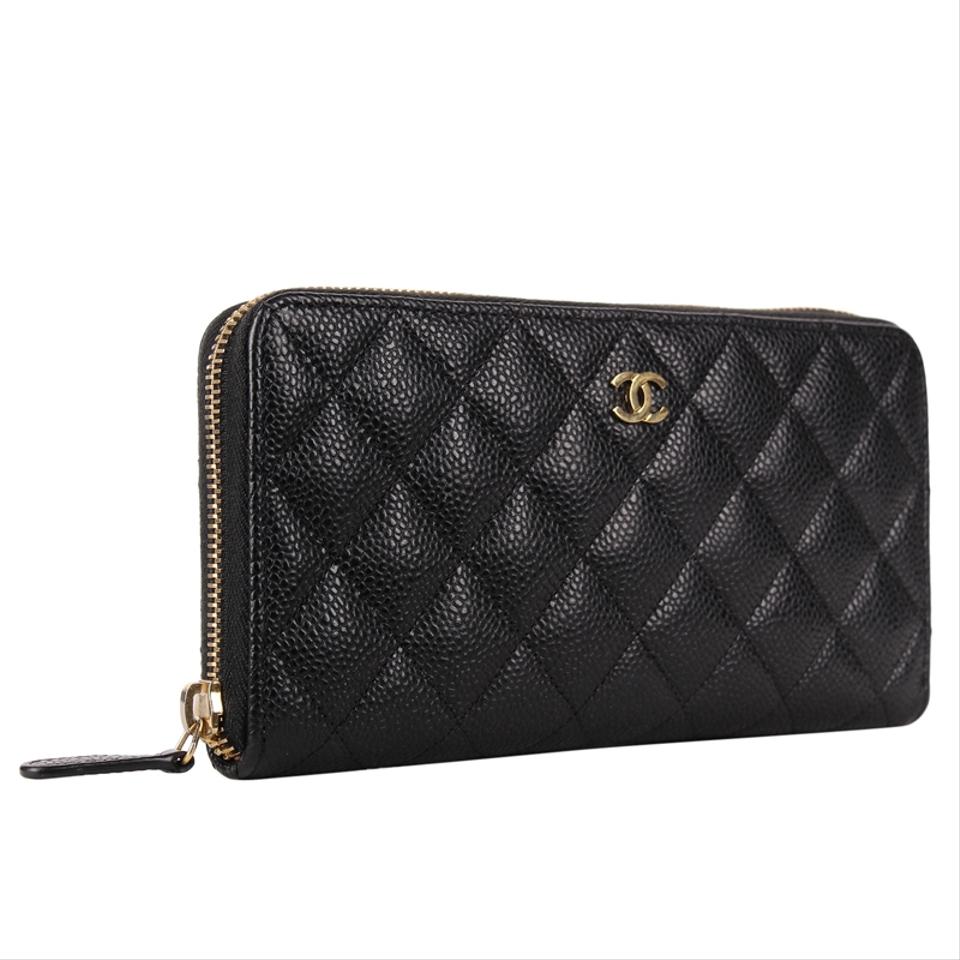 chanel caviar zippy wallet