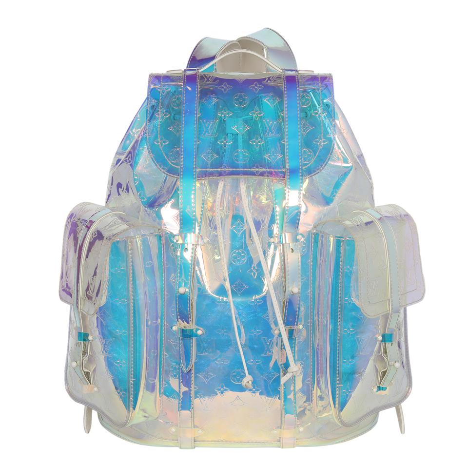 LOUIS VUITTON PVC Monogram Christopher Backpack GM Iridescent Prism 664470