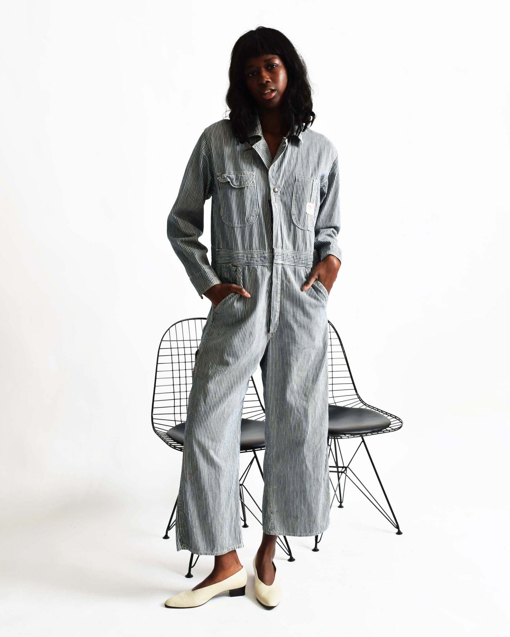 Vintage Hickory Stripe Coveralls