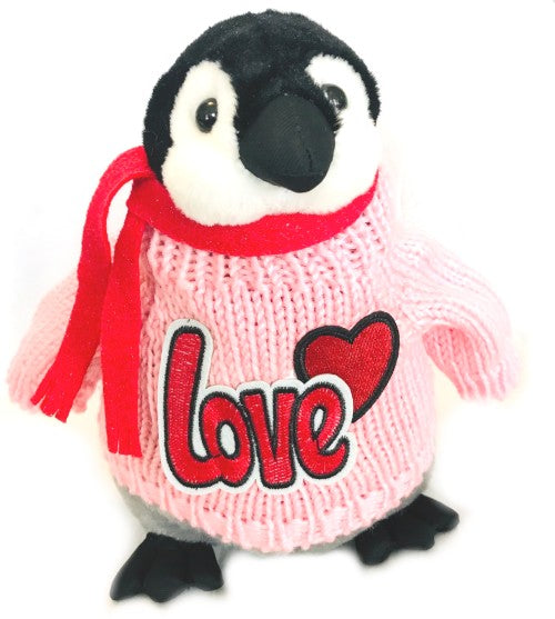 pink stuffed penguin