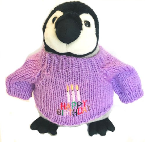 purple penguin plush