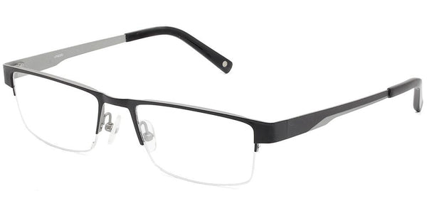 Fuji Titanium Black Silver Half-Rim Prescription Glasses at Umizato