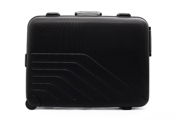 Black carbon fiber suitcase