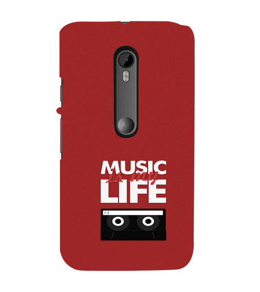 EPICCASE Music is Life Back Case Cover for Moto X Play