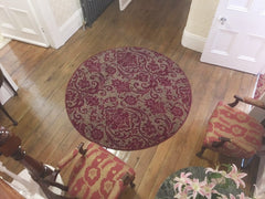 Axminster Carpets Medici Ruby Damask Circular Rug