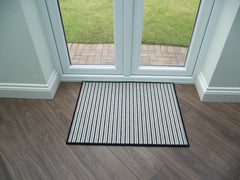 Brintons Carpets Stripes Collection Humbug with Black Overlocking Rug