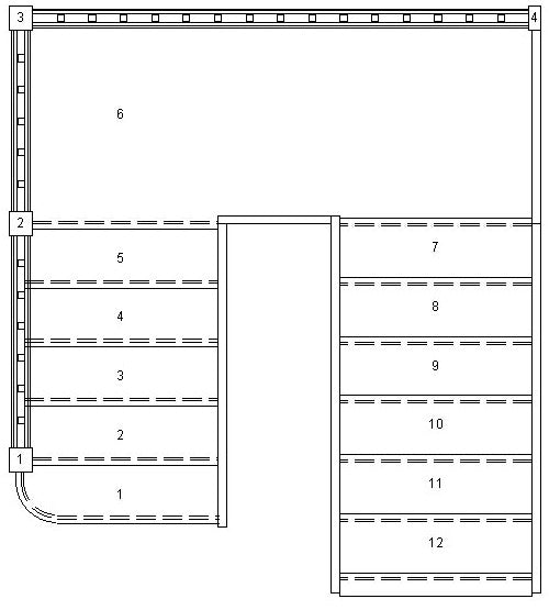 Stairs with half turn landing