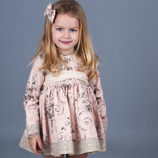 Vestido NiÑa PequeÑa Toile Joui Rosa Maquillaje La Ormiga Enlazadas A Mi Manera