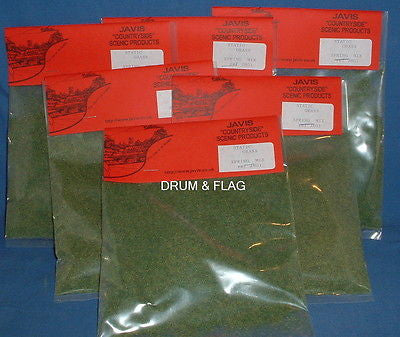JAVIS - HAIRY GRASS - SPRING - STATIC GRASS - 20g BAG X 6. SIX BAGS.