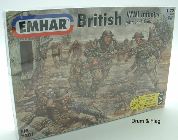20mm WWI British Infantry & Tank Crew Emhar 1/72 