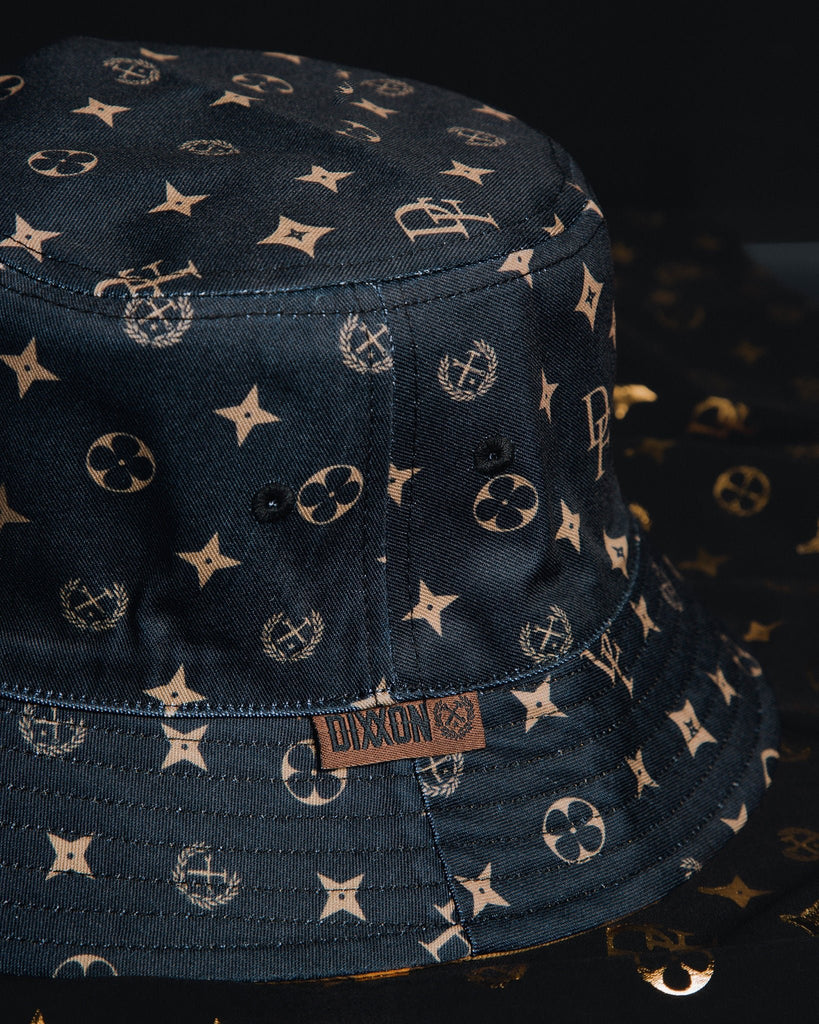 Bougie Reversible Bucket Hat - Black & Gold - zanardipuntotende