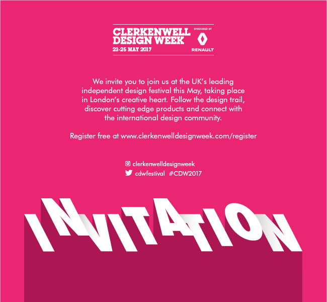 Clerkenwell design week invitation 