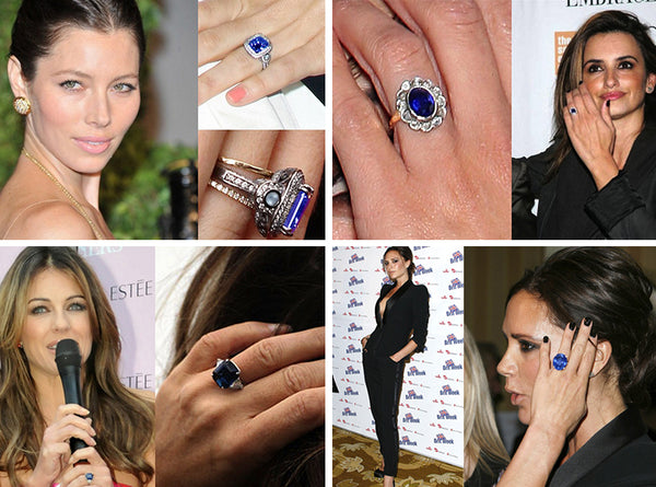 Celebrity sapphire engagement rings 