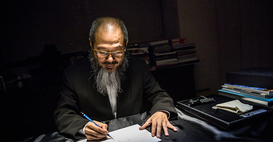 Wallace Chan at his workspace designing drawing inspirational