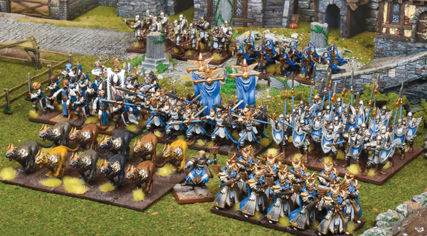 Large army on field of battle