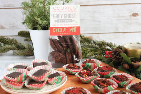 Grey Ghost Bakery Christmas Fudge REcipe with Chocolate Mint Cookies