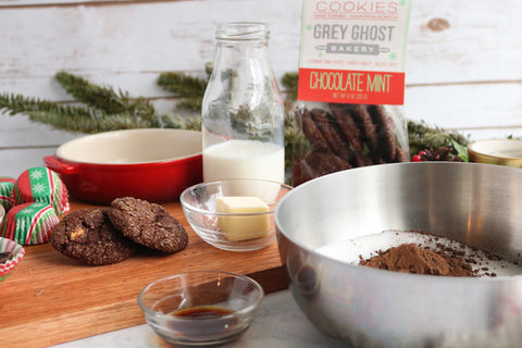 Grey Ghost Bakery Christmas Fudge Recipe with Chocolate Mint Cookies