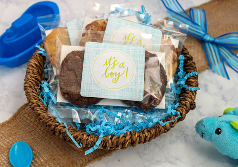 Grey Ghost Bakery Gourmet Cookie Favors Baby Shower Gender REveal Boy