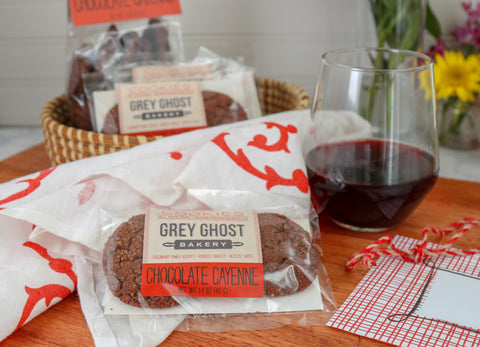 Grey Ghost Bakery Cookies - Cookies and Wine Pairings - Chocolate Cayenne with Malbec