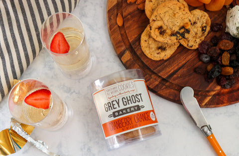 Grey Ghost Bakery Gourmet Cookies - Cookies and Wine Pairings - Cranberry Orange with Prosecco