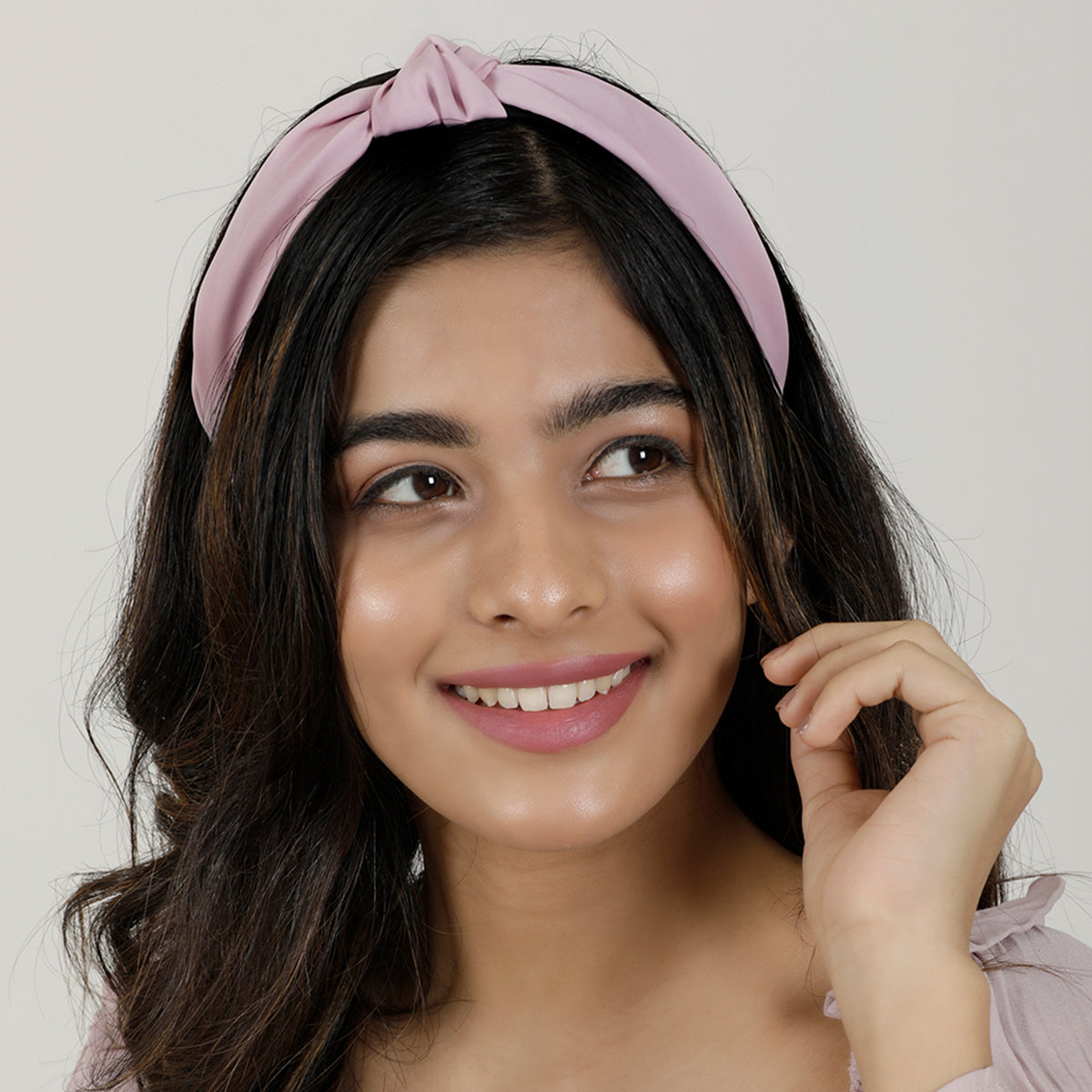 Bewitched Solid Light Pink Knot Hair Band