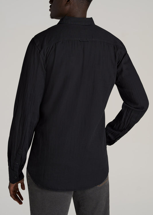    American-Tall-Men-Double-Weave-Shirt-Vintage-Black-back