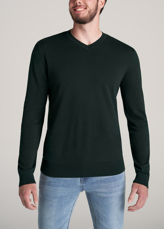    American-Tall-Men-Everyday-V-Neck-Sweater-Midnight-Green-front