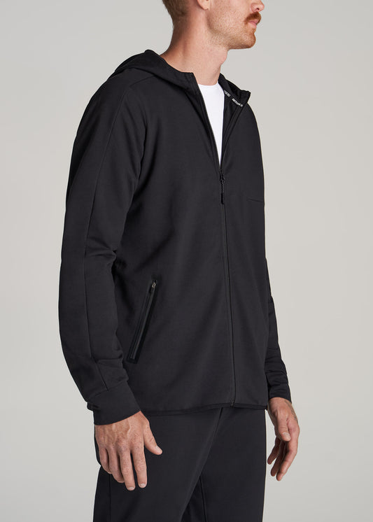    American-Tall-Men-Full-Zip-Tech-Hoodie-Black-side