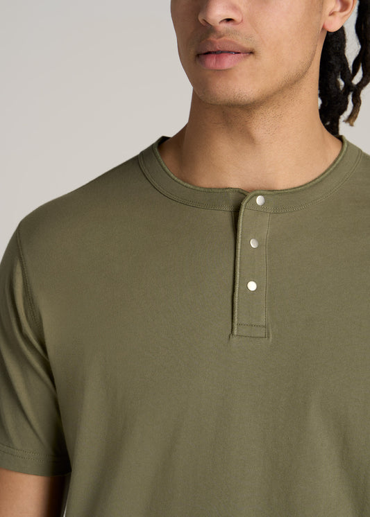 American-Tall-Men-Jersey-Henley-Tee-Vintage-Moss-Green-detail