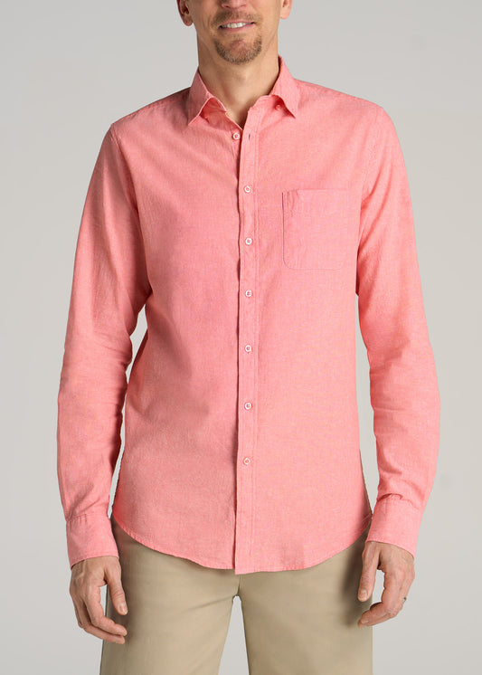    American-Tall-Men-Linen-Long-Sleeve-Shirt-Dusty-Red-front