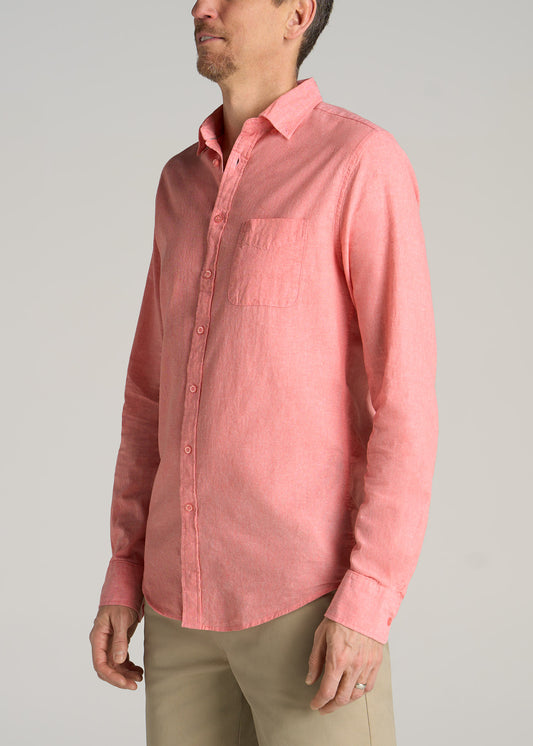       American-Tall-Men-Linen-Long-Sleeve-Shirt-Dusty-Red-side