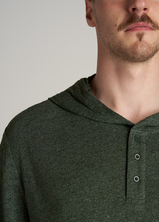    American-Tall-Men-Long-Sleeve-Henley-Hoodie-Pine-Tree-Mix-detail