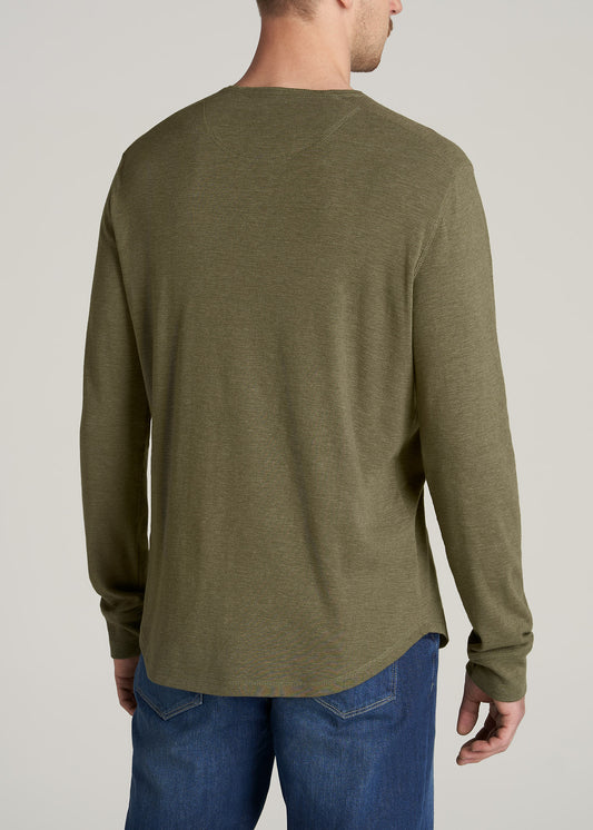       American-Tall-Men-Mens-Heavy-Slub-Henley-Olive-Mix-back