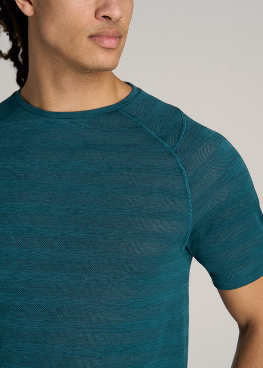 American-Tall-Men-Performance-Crewneck-Raglan-Short-Sleeve-Teal-Heather-detail