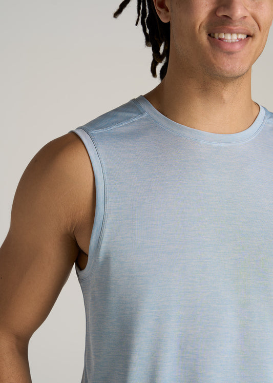 American-Tall-Men-Performance-Jersey-Tank-Light-Blue-Mix-detail