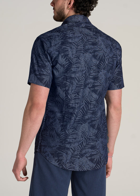 American-Tall-Men-Print-Chambray-Short-Sleeve-Button-Shirt-Navy-Island-Print-back