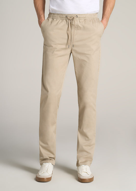 American-Tall-Men-Pull-On-Deck-Stretch-Pants-Light-Khaki-front