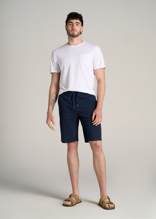 American-Tall-Men-Pull-On-Stretch-Twill-Shorts-Navy-full