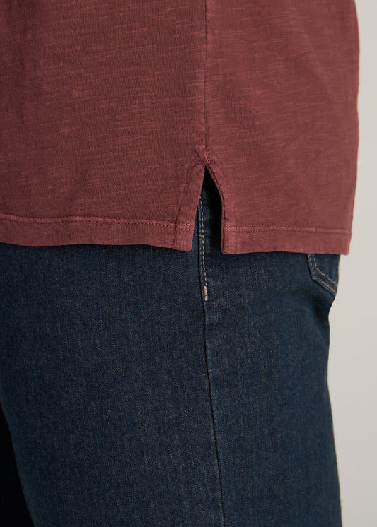     American-Tall-Men-Slub-Tee-Cherry-Brown-detail