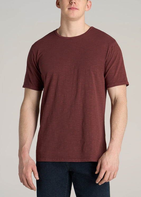     American-Tall-Men-Slub-Tee-Cherry-Brown-front