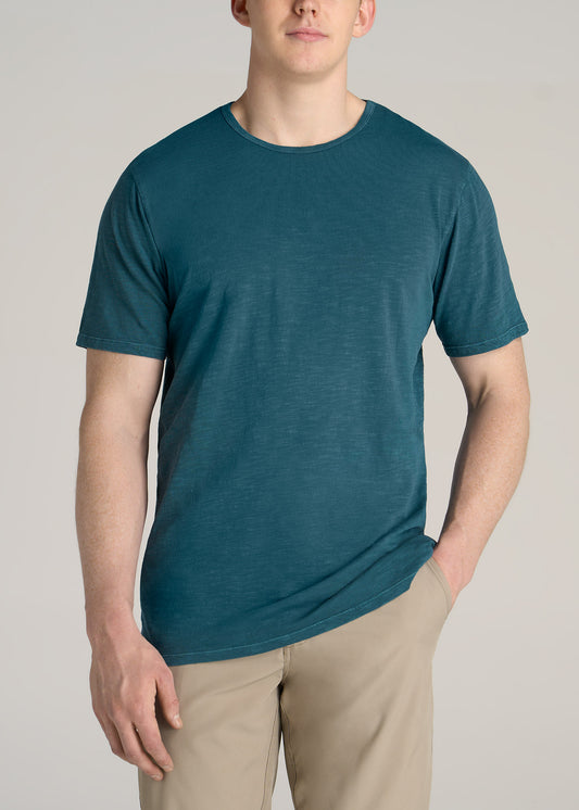     American-Tall-Men-Slub-Tee-Dark-Teal-front