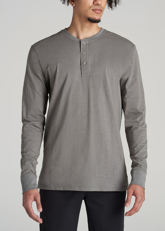     American-Tall-Men-Three-Button-Long-Sleeve-Slub-Henley-Slate-Grey-front